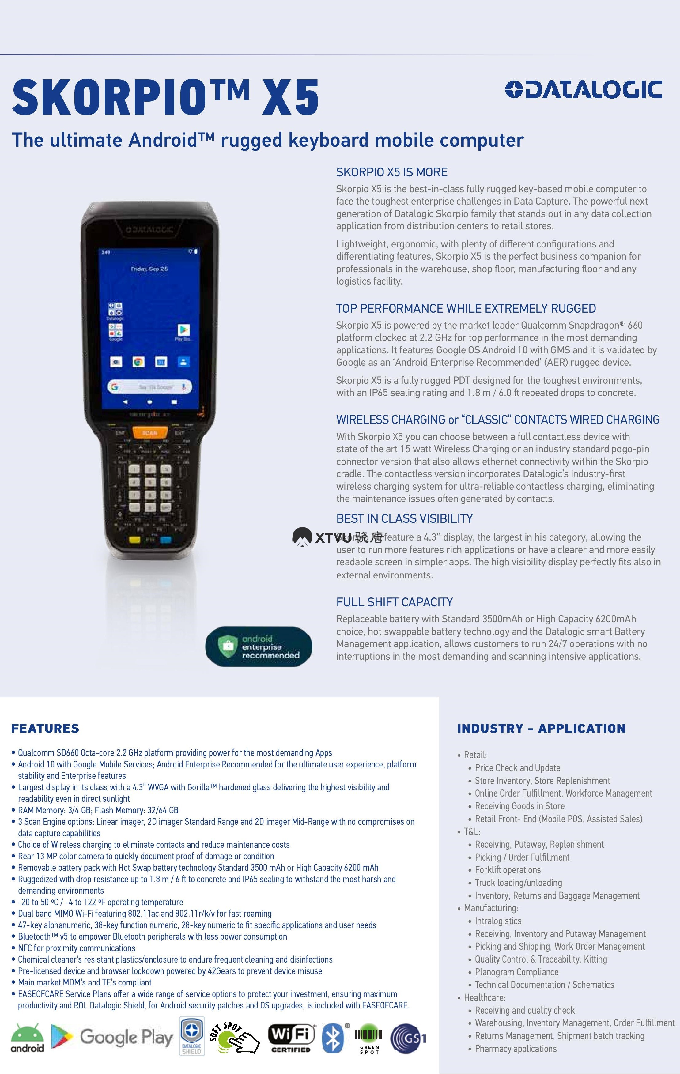 Datalogic  Skorpio X5 -  Powerful Android mobile computer for the industry