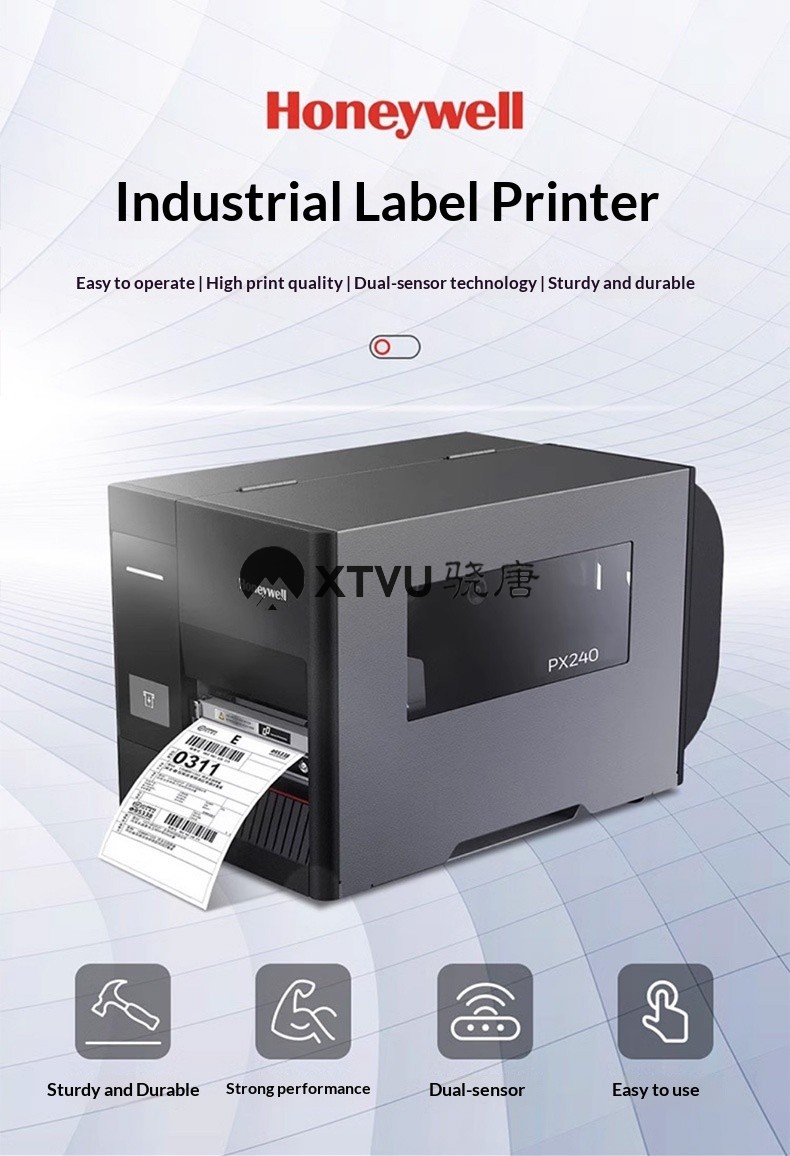 Honeywell PX240 Industrial Label Printer 203/300dpi Cotter Plate Adhesive Label Barcode Water Washing Mark